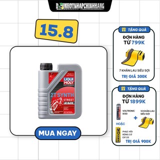 Nhớt 2 Thì Pha Xăng Nhập Khẩu Cao Cấp Xe  Liqui Moly MOTORBIKE 2T SYNTH STREET RACE  - Jaso FD Made in Germany