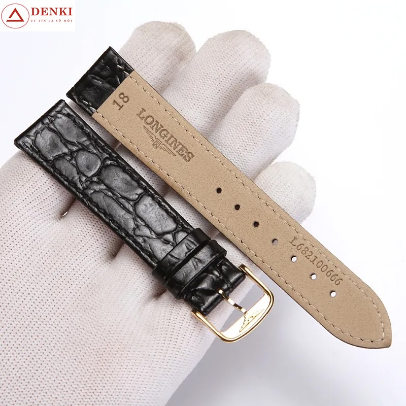 Dây Da Đồng Hồ da cá sấu Longines size 18,20,22mm [ không có khóa ]