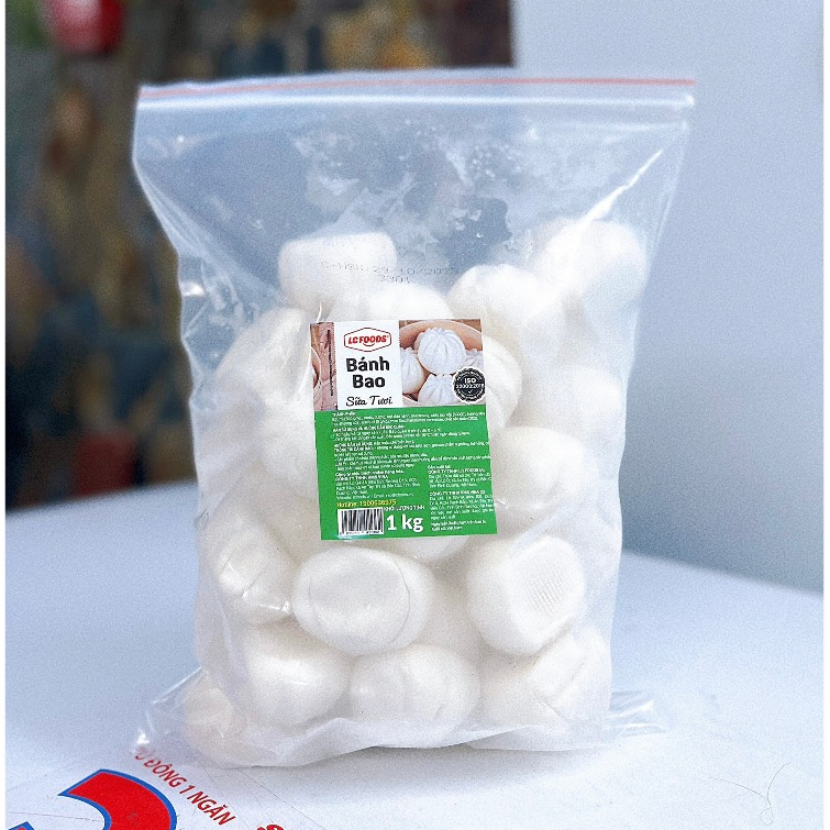 Bánh bao chay mini LCFood - gói 1kg 40chiếc, 500gram 20chiếc. Thơm mềm, vị ngọt nhẹ, vỏ chiên giòn