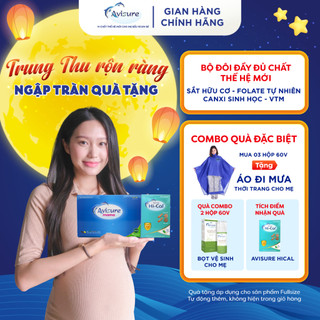 Combo Sắt canxi DHA vitamin Avisure mama + Hical và cho bà bầu hộp 60 viên