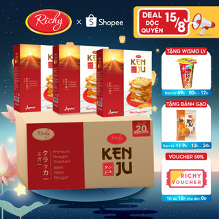 Thùng bánh quy hành kem dẻo Kenju hộp 279g
