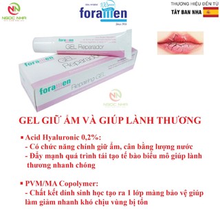 Gel bôi lành thương, giữ ẩm vùng miệng, chống khô miệng do cọ sát khí cụ chỉnh nha Foramen Repairing 15ml/ Tây Ban Nha