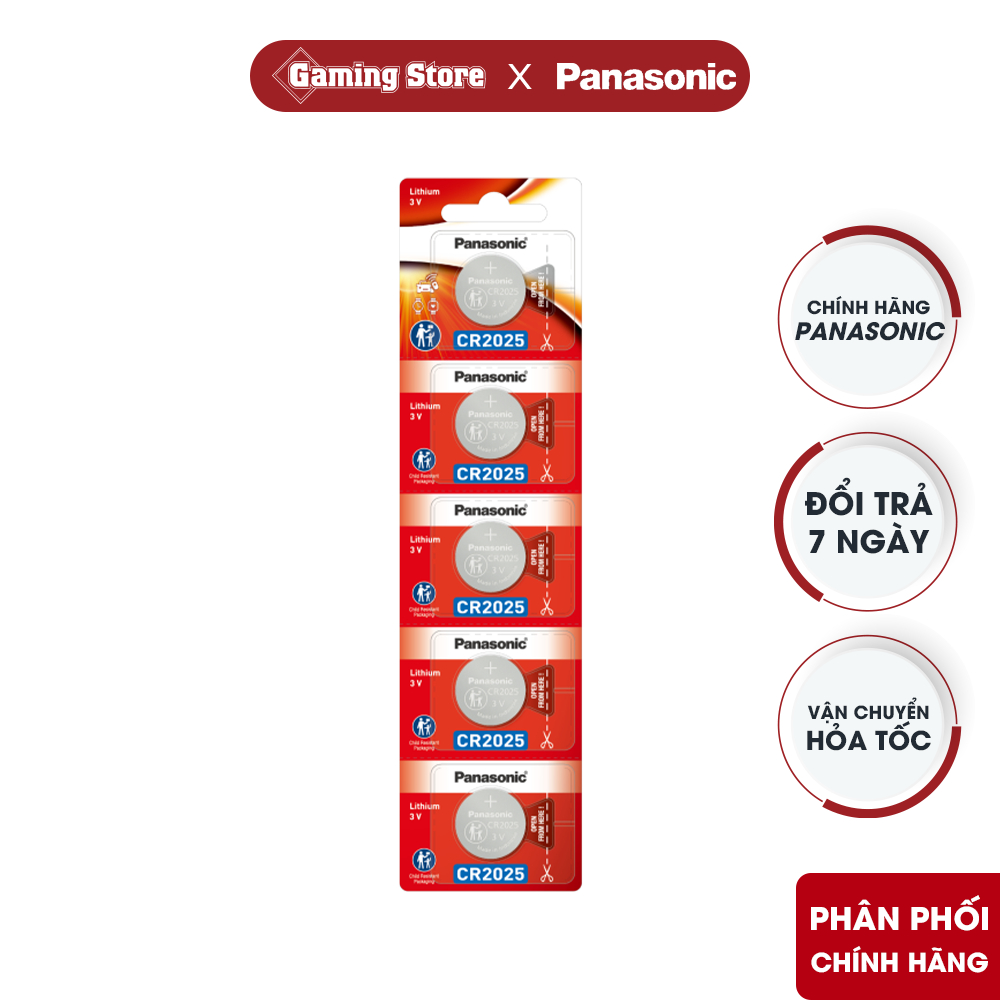 Pin Panasonic CR2025 Lithium 3 Volt - Hàng Chính Hãng