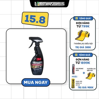 Chai xịt bảo dưỡng da, nhựa, nội thất ô tô 3M Leather & Vinyl Restorer 400ml