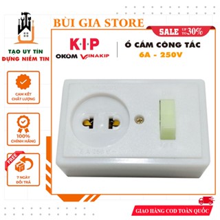 Ổ cắm liền công tắc Vinakip 6A/250V