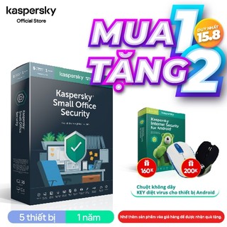 Phần mềm diệt virus Kaspersky Small Office Security 5 PCs 5 Mobile 1 Server - Hàng chính hãng
