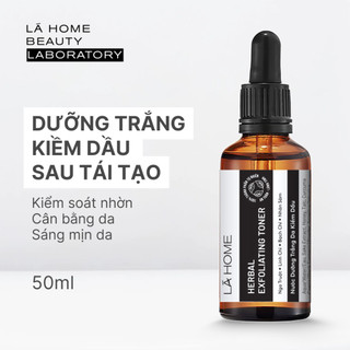 Nước Dưỡng Thảo Dược Trắng Da Kiềm Dầu - Herbal Exfoliating Toner Lá Home 50ml