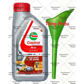 Dầu nhớt xe số Castrol Activ 20W40 800ml + Tặng 1 phễu thay nhớt– Shopnhottot