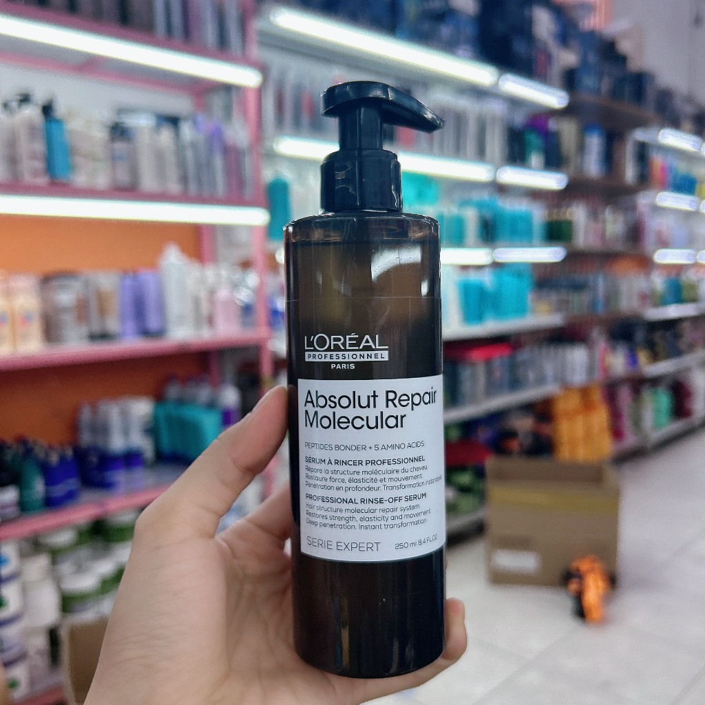 Serum xả tóc Loreal ARM Absolut Repair Molecular siêu phục hồi cấp phân tử Peptides 250ml