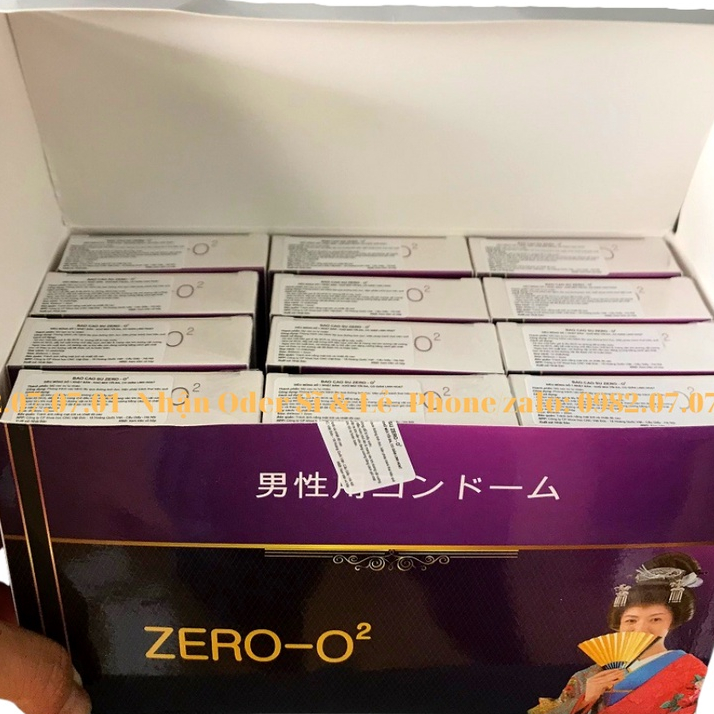 Bao cao su siêu mỏng trơn mượt mà, mướt mát đến từ Nhật Bản ZERO O2, Shop Sức Khoẻ 0982070701 Tuyển Sĩ Bao Cao Su Full