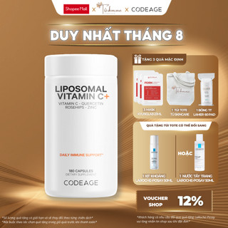 Viên uống code age sáng da chống nám, viên uống bổ sung c thế hệ mới codeage liposomal vitamin c+ 180 viên