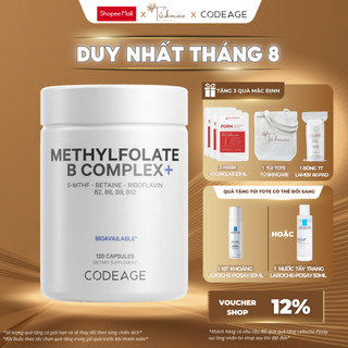 Viên uống code age bổ não, giảm stress & cải thiện trí nhớ, hỗ trợ giấc ngủ codeage methylfolate b complex 120 viên
