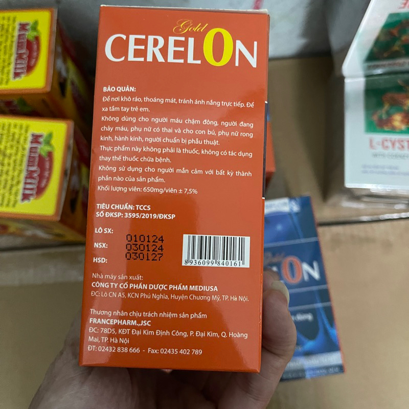 ✅BỔ NÃO CERELON GOLD,HOẠT HUYẾT DƯỠNG NÃO (sản phẩm này ko phải là thuốc không có tác dụng thay thế thuốc chữa bệnh)