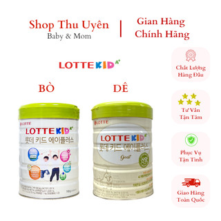 Sữa lotte kid a+ bò/dê lon 760g nội địa hàn quốc nhập khẩu chính ngạch có tem phụ
