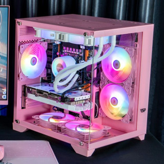 Vỏ máy tính Case bể cá VSP X2 Aquanaut/ ECG985 Emaster TRẮNG/ ĐEn/ Hồng Kính cường lực 2 mặt (M-ATX,I-ATX) - CHƯA FAN