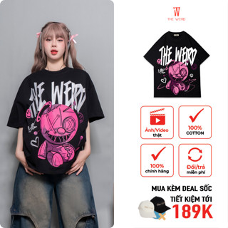 LOCAL BRAND Áo thun The Weird Phong Cách Unisex Form Rộng ATK1082