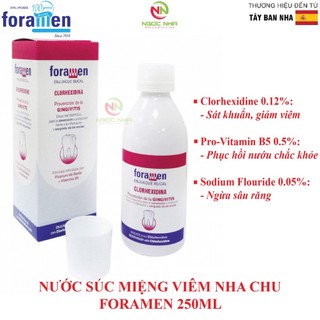 Nước súc miệng viêm nha chu Foramen 250ml/ Tây Ban Nha