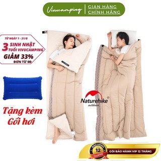 Túi ngủ chính hãng Naturehike siêu nhẹ siêu dày dùng học sinh văn phòng cắm trại dã ngoại du lịch