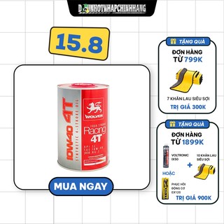 (Chai 1L) Dầu nhớt tổng hợp nhập khẩu Đức WOLVER RACING 4T 10W40 API SL, JASO MA2