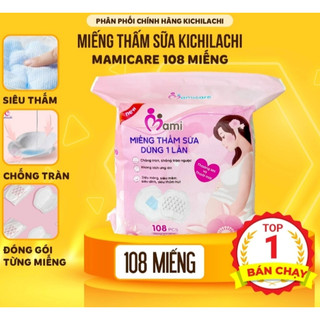 Bịch 32 - Bịch 108 Miếng Lót Thấm Sữa MamiCare (Siêu Thấm, Siêu Mỏng, Siêu Dính, Cấu Tạo 3D Thoáng Khí, Chống Tràn)
