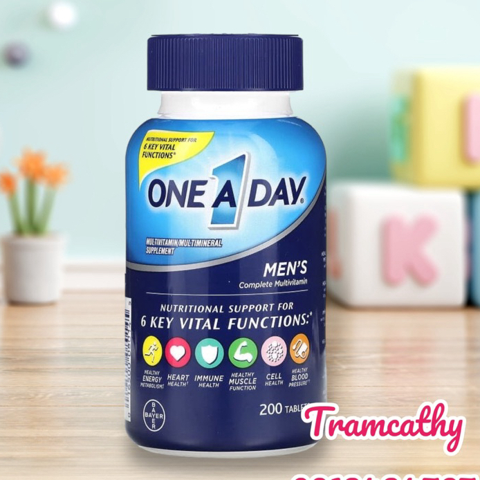 Viên Uống One A Day Multivitamin tổng hợp cho nam  dưới 50t ,200 viên