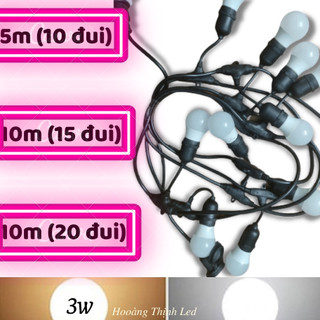 Dây đèn trang trí ngoài trời 5 mét 10 bóng, 10 mét 15 bóng,10 mét 20 bóng chống nước