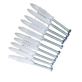 Bộ 10 con vít mạ 6x50mm nở nhựa tắc kê 10mm.