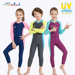 Đồ bơi cho bé gái và bé trai hiệu Dive and Sail tay dài quần dài chống nắng ngăn tia UV size từ 12kg đến 30kg