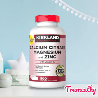 Canxi Zinc Kirkland 500 viên uống bổ xung Calcium Citrate Magnesium and kẽm