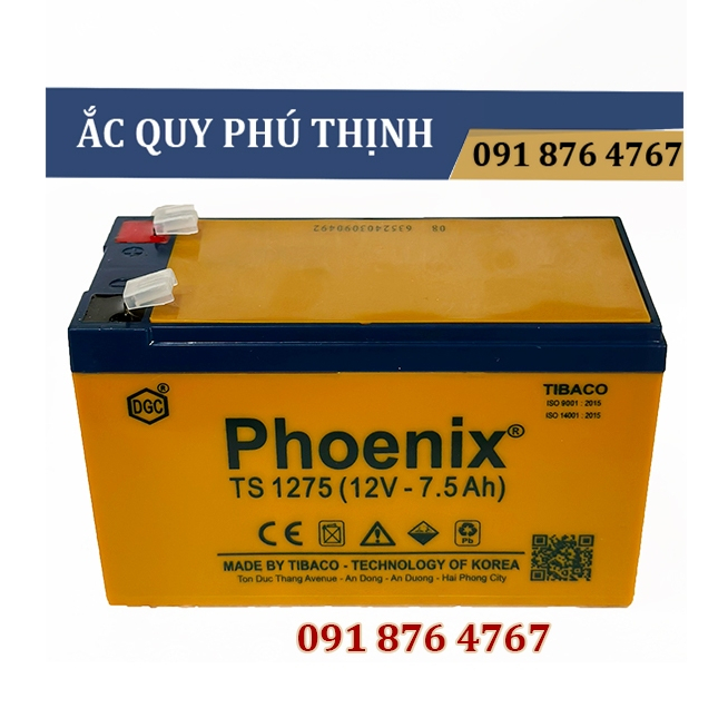 Ắc quy Phoenix 12V 7.5Ah TS1275