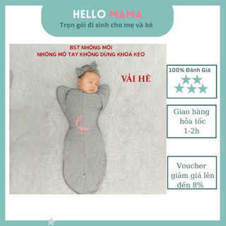 Nhộng Noonon -có mở tay cho bé khi nóng,chất liệu peptit ,co giãn , không đổi lông, giúp bé ngủ ngon theo Easy-Hellomama