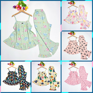 Đồ bộ tole, bộ lanh mặc nhà VNXK F21 2 dây quần dài 9 Tấc 2024 siêu mát,mỏng nhẹ thoải mái cho mùa hè- Pigbabystore