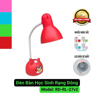 [Chính Hãng] Đèn Bàn Học Sinh RẠNG ĐÔNG LED Chống Cận Thị, Đã Bao Gồm Bóng 5W Ánh Sáng Vàng Model RD-RL-27.V2