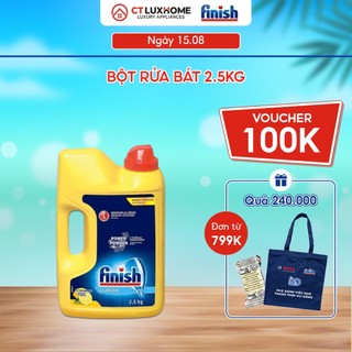 Bột rửa chén bát Finish Classic hương chanh 2.5kg