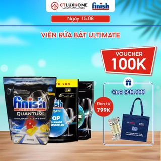 Viên rửa chén bát Finish Quantum Ultimate 50 viên, 60 viên