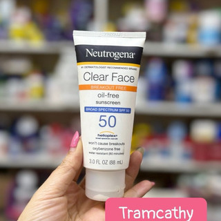 Kem Chống Nắng Cho Da Dầu Mụn Neutrogena Clear Face Oil Free Sunscreen 88ml