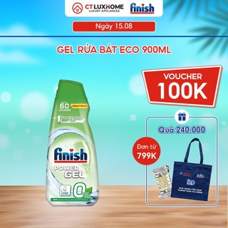 Gel rửa chén bát Finish Eco 0% PowerGel 900ml