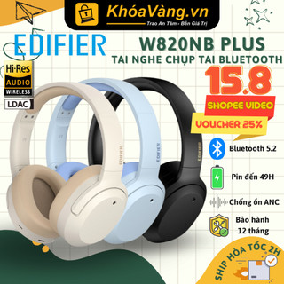 Tai nghe chụp tai bluetooth 5.2 edifier w820nb plus | chống ồn chủ động anc | pin trâu | chính hãng - bảo hành 12 tháng