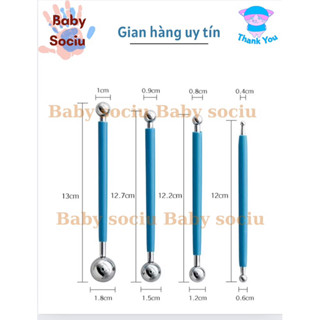 Bộ dụng cụ Fondant tạo hình đất sét, tạo hình cánh hoa,trang trí bánh...bằng inox bền đẹp