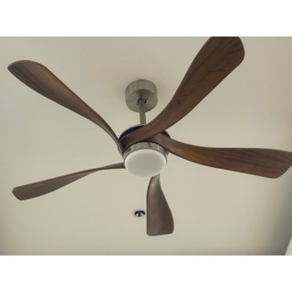 (LÕI ĐỒNG-HÀNG LOẠI I) Quạt trần 5 cánh gỗ hiện đại cho phòng khách có điều khiển từ xa động cơ DC tiết kiệm điện