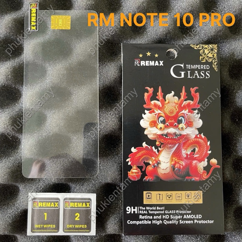 (R10) Miếng Dán Cường Lực Xiaomi Redmi Note 10 Pro / Note 10 Pro Max Trong Suốt Mỏng Remax