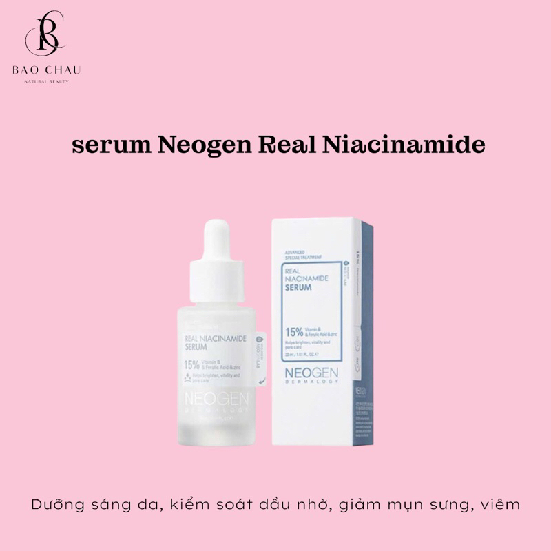 (Chính Hãng) Serum 15% Niacinamide Sinh Học Da Dầu Mụn NeoGen 30ml