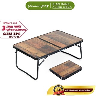 Bàn gấp dã ngoại chính hãng mountainhiker, bàn cắm trại gấp gọn mặt gỗ ván mdf vân gỗ vintage picnic