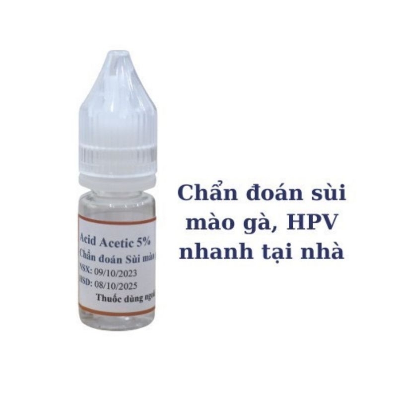 Dung dịch test nhanh sùi mào gà, mụn cóc sinh dục nhanh chóng ( Che tên sp)