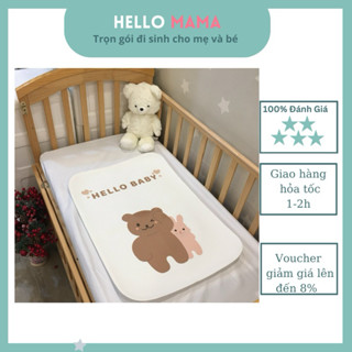 Tấm Lót Chống Thấm 4D Cho Bé - size 50x70cm ,chất liệu an toàn, thấm hút tốt, chống thấm hiệu quả-Hellomama *