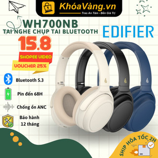 Tai nghe chụp tai bluetooth v5.3 edifier wh700nb | chống ồn chủ động anc | sạc nhanh | pin 68h | hàng chính hãng - bh12t