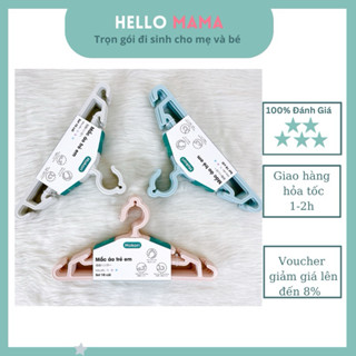 Set 10 Móc Quần Áo Trẻ Em  Horoki Nhựa cao cấp chống trượt-Thích hợp cho cả giàn phơi và dây phơi-Hellomama *