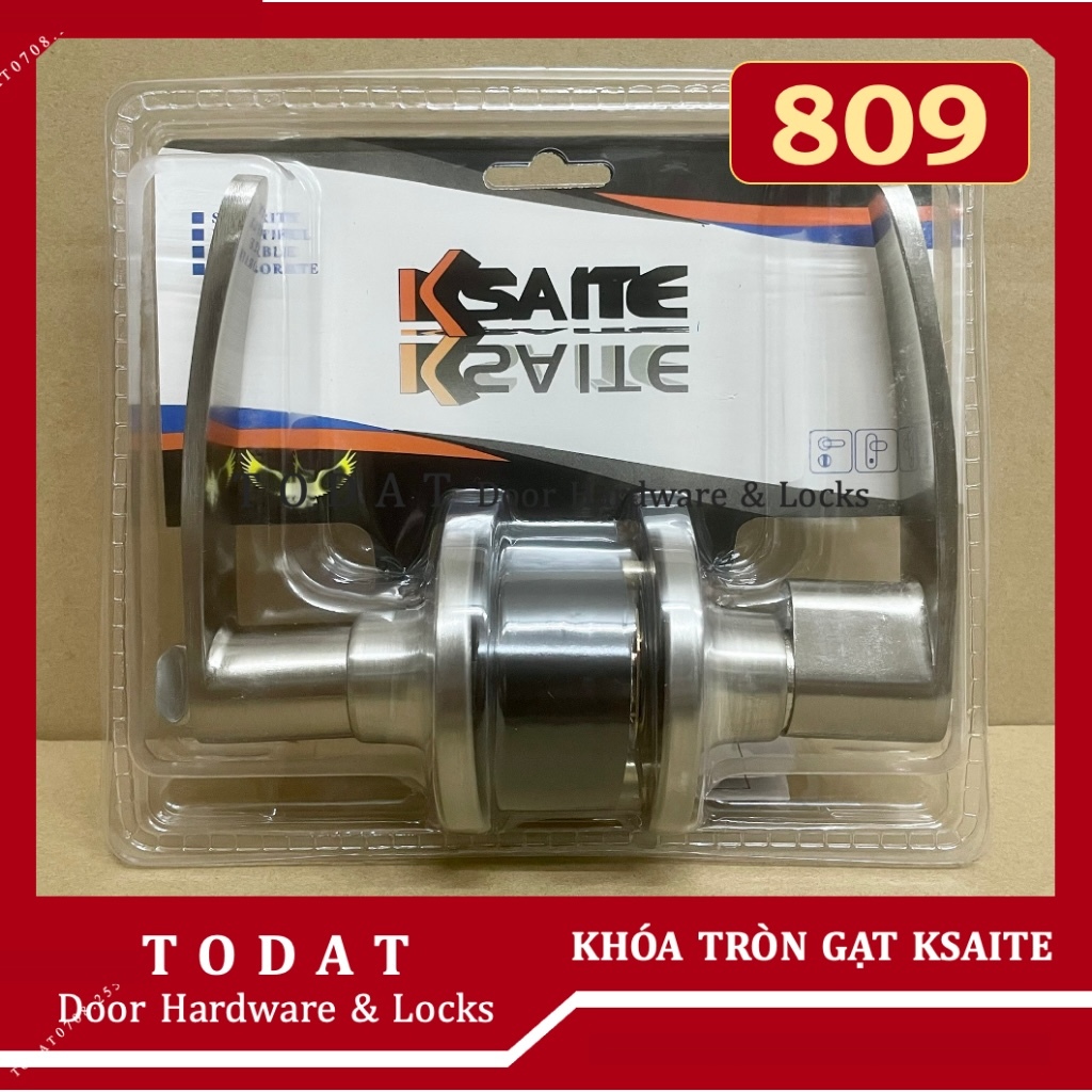 [Ksaite 809] Khóa Tròn Tay Gạt hợp kim KSAITE 809 (Tay nhẹ)