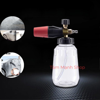  Bình phun bọt tuyết miệng to LOẠI XỊN dung tích 1L lắp máy rửa xe áp lực cao phụ kiện máy rửa xe 
