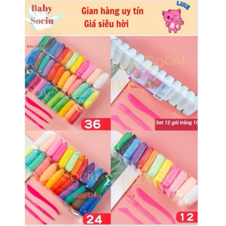 Chuyên sỉ - Combo 12/24/36/48 màu đất sét siêu nhẹ tự khô/An toàn/ không dính tay.